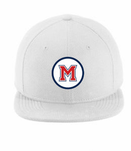 New Era Flat Bill Patch Hat (White)