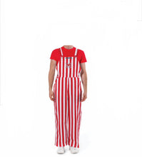 Load image into Gallery viewer, Game Day Bib Striped Overalls