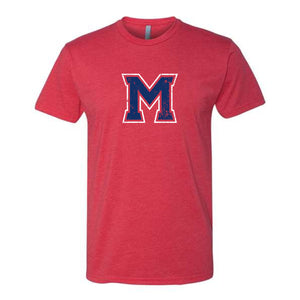Distressed M T-shirt (Red)