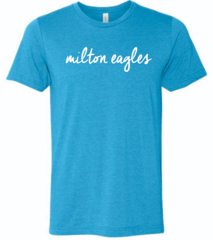 Script Tee (Aqua)