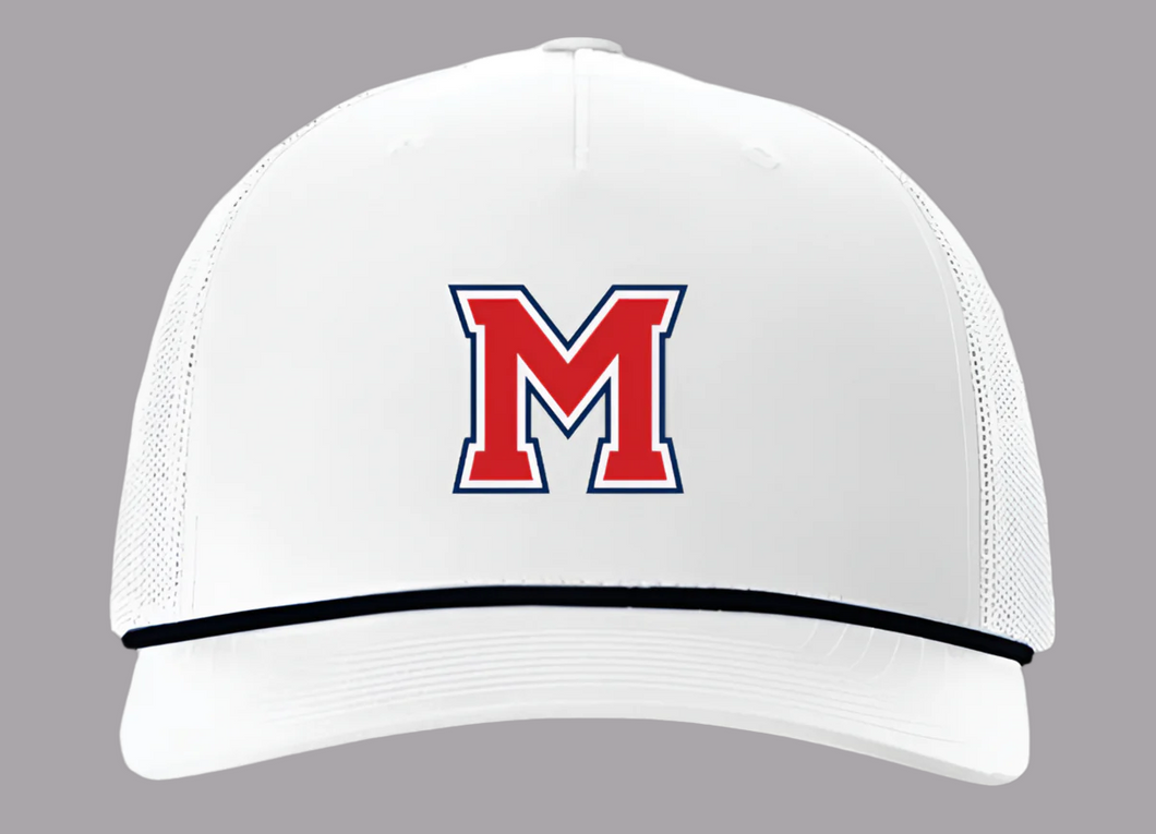Richardson Trucker with Rope (White)