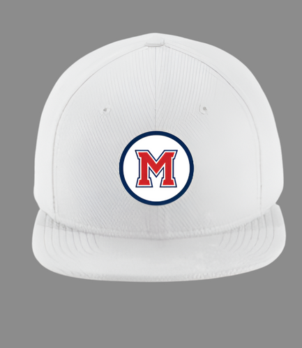 New Era Flat Bill Patch Hat (White)