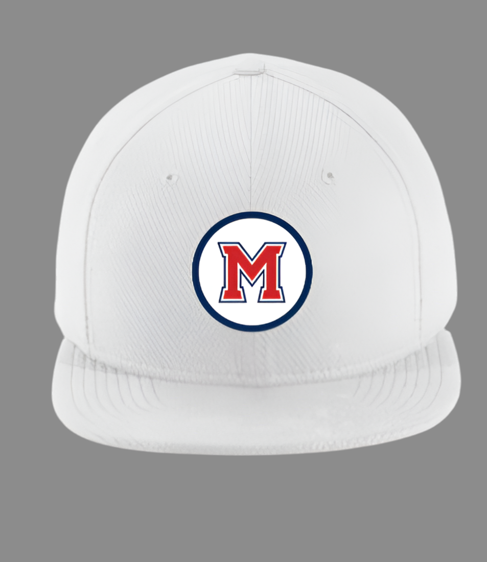 New Era Flat Bill Patch Hat (White)