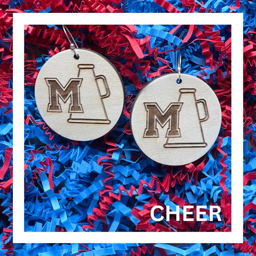 M Earrings (Cheer)