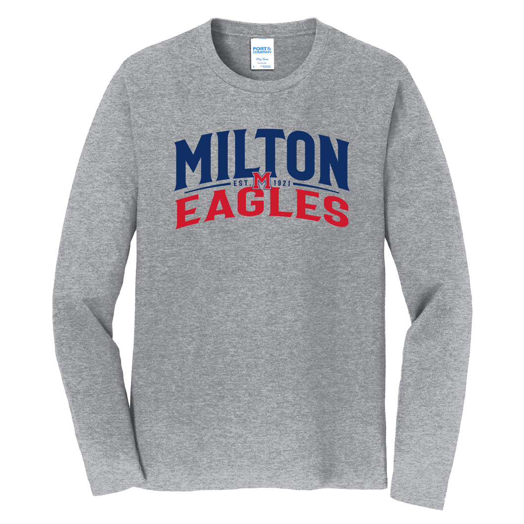 Milton M Eagles L/S Tee (Grey)