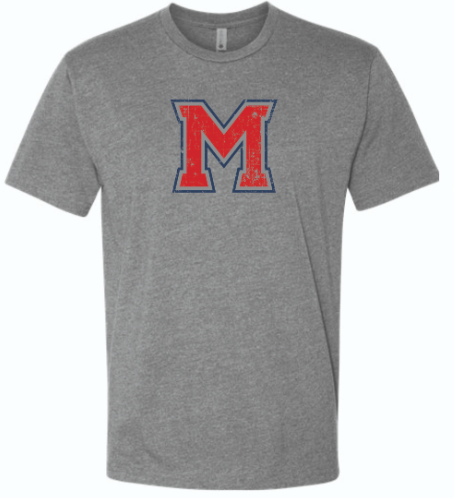 Distressed M Tee(Grey)