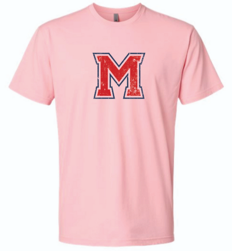 Distressed M Tee (Pink)