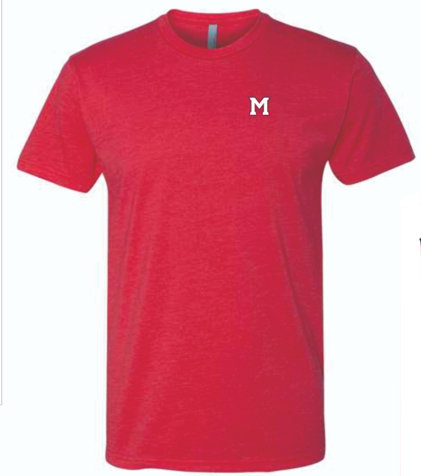 Red M logo tee