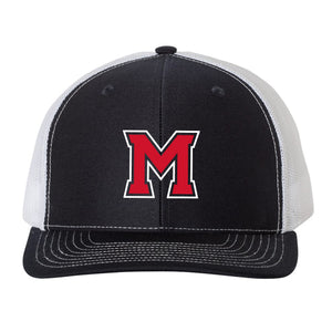M Flat Bill Hat (Navy/ White)