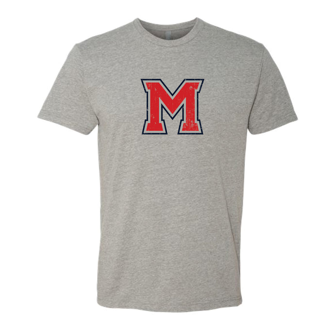 Distressed M T-Shirt (Grey)
